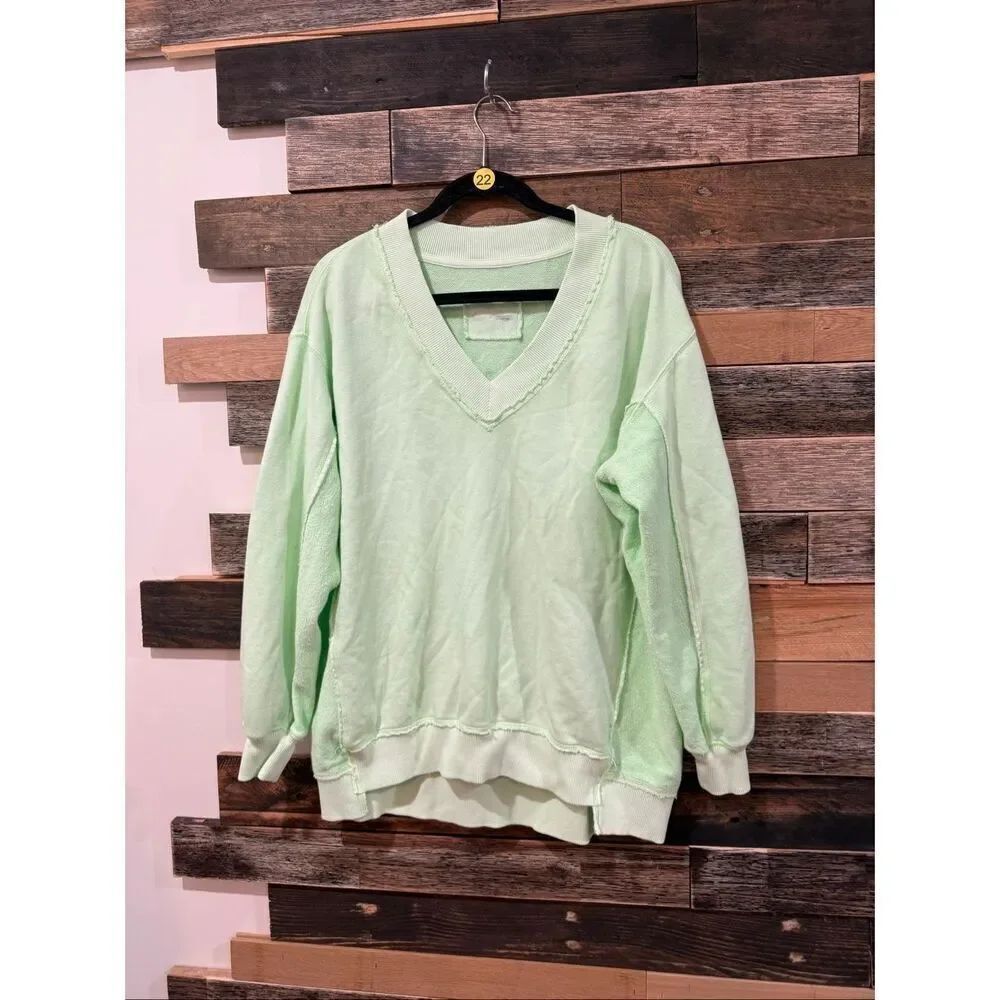 Aerie oversized relaxed fit v-neck sweatshirt sz XS